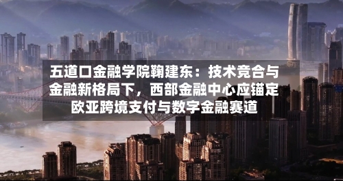 五道口金融学院鞠建东：技术竞合与金融新格局下，西部金融中心应锚定欧亚跨境支付与数字金融赛道-第2张图片