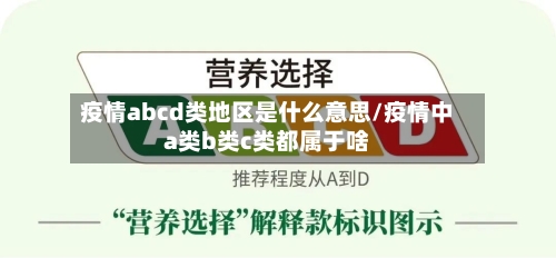 疫情abcd类地区是什么意思/疫情中a类b类c类都属于啥