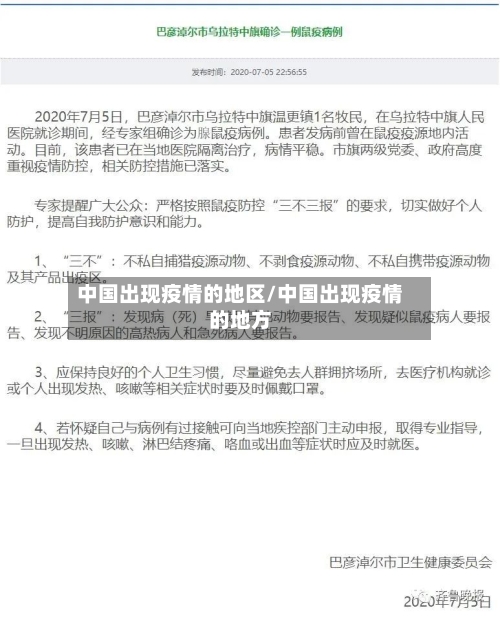 中国出现疫情的地区/中国出现疫情的地方