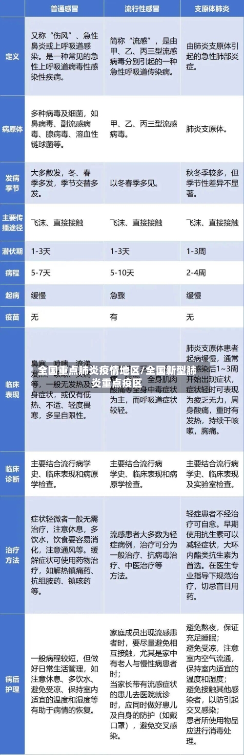 全国重点肺炎疫情地区/全国新型肺炎重点疫区