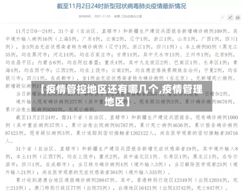 【疫情管控地区还有哪几个,疫情管理地区】-第2张图片